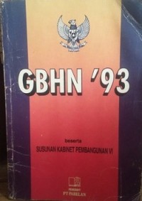 GBHN'93 beserta susunan kabinet pembangunan VI