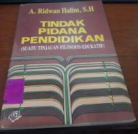 Tindak Pidana Pendidikan