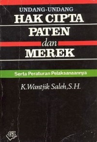 Undang-Undang Hak Cipta Paten dan Merek