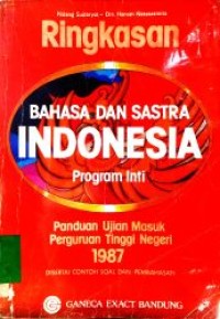 Ringkasan Bahasa dan Sastra Indonesia